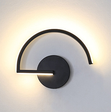 Decor Lighting Lamps - Moderne Nordische LED-Wandleuchte, Minimalistische Schwarze Geometrische