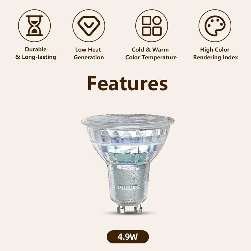 Philips LED GU10 PAR16 Essenti – Philips Bulb Led Classic Bewertung und Preis